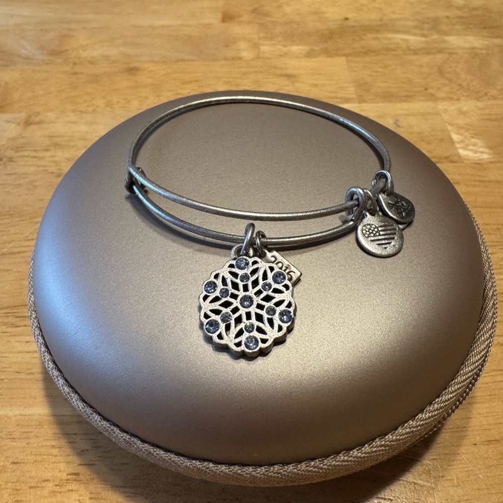Alex and Ami Silver Snowflake Charm Bracelet